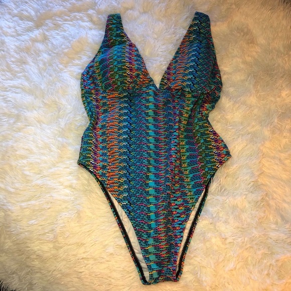 Rainbow Fiesta One Piece Swimsuit size 12 - Picture 5 of 16